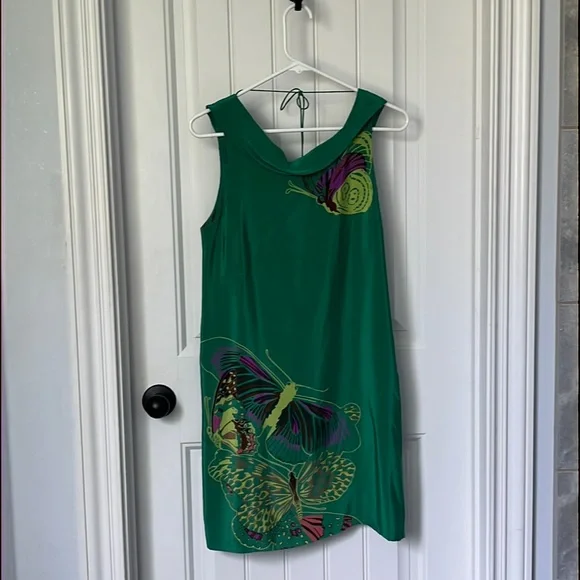 green emerald velvet dress Tibi Dress